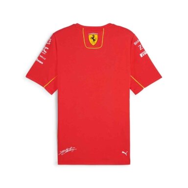 FERRARI F1 Charles Leclerc raudona marškinėliai vyrams FER24_TSH_LEC