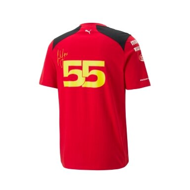 Raudonas FERRARI F1 Puma Carlos Sainz marškinėliai vyrams