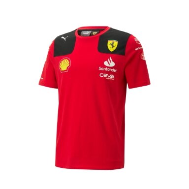 Raudonas FERRARI F1 Puma Carlos Sainz marškinėliai vyrams