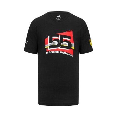 FERRARI F1 Puma vairuotojo Carlos Sainz juoda marškinėliai vyrams