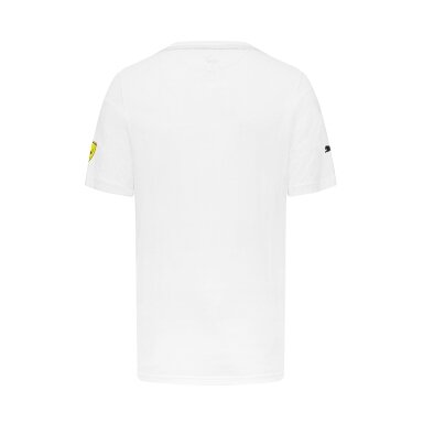 FERRARI F1 Puma vairuotojo Charles Leclerc balta marškinėliai vyrams