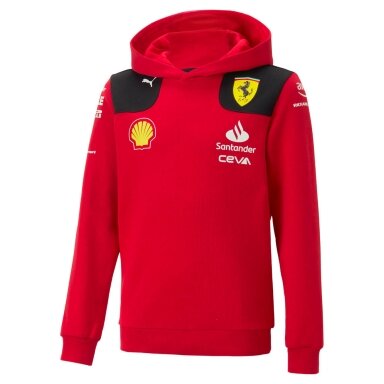 Raudona FERRARI F1 PUMA Team džemperis su gobtuvu vaikams