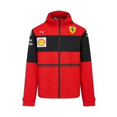 FERRARI F1 Replica raudona striukė nuo lietaus vyrams