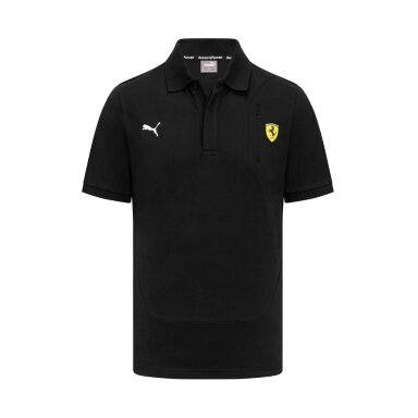 FERRARI Puma Classic juodi polo marškinėliai vyrams