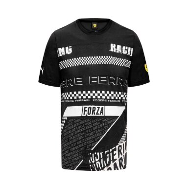 FERRARI PUMA Graphic Black marškinėliai vyrams