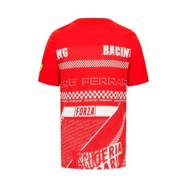 FERRARI Puma Graphic Raudoni marškinėliai vyrams