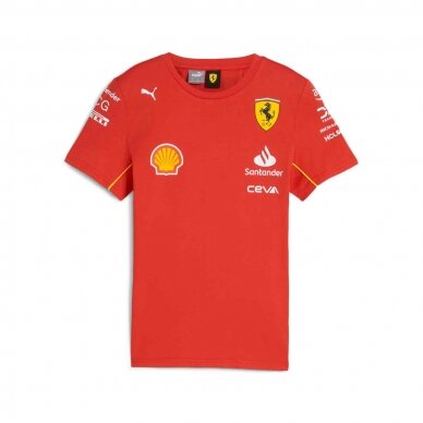 FERRARI F1 komandos raudona marškinėliai vaikams FER24_TSE_TEA FERRARI F1 komandos raudona marškinėliai vaikams FER24_TSE_TEA