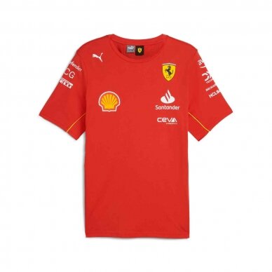 FERRARI F1 Team raudona marškinėliai vyrams FER24_TSH_TEA