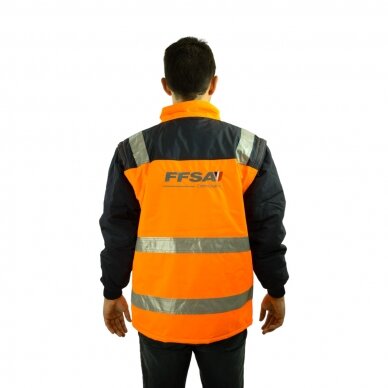 FFSA saugos striukė su oranžiniu logotipu vyrams 1