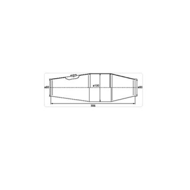 FIA HJS 2000 ir 4000 cm3 katalizatorius Ø 80 mm