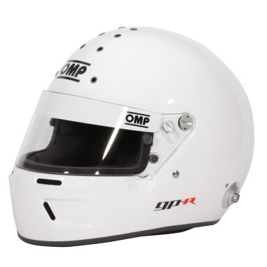 FIA OMP GP-R 2022 baltas uždaras šalmas