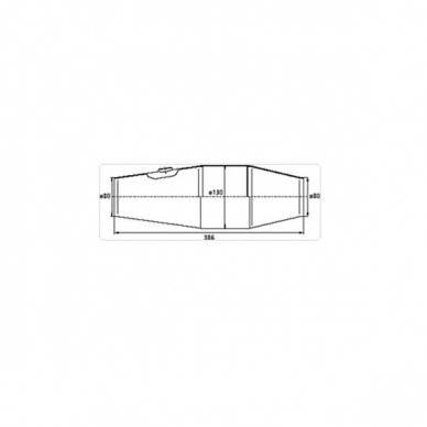 FIA HJS 2000 ir 4000 cm3 katalizatorius Ø 80 mm 1