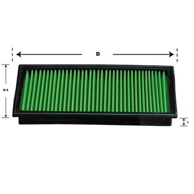GREEN FILTER varžybų filtras PEUGEOT 206 RC Group A 2 sluoksniai