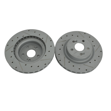 Grooved and drilled brake discs for CLIO III R.S and MEGANE II R.S.