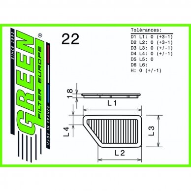 GREEN FILTER keičiamasis filtras BMW ALIPINA B5 / 5 SERIES / 6 SERIES (E60/E61/E63/E64) GREEN FILTER keičiamasis filtras BMW ALIPINA B5 / 5 SERIES / 6 SERIES (E60/E61/E63/E64)