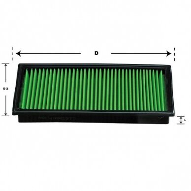 GREEN FILTER varžybų filtras PEUGEOT 306 Kit Car Evo 2 3 sluoksniai 1 GREEN FILTER varžybų filtras PEUGEOT 306 Kit Car Evo 2 3 sluoksniai 1