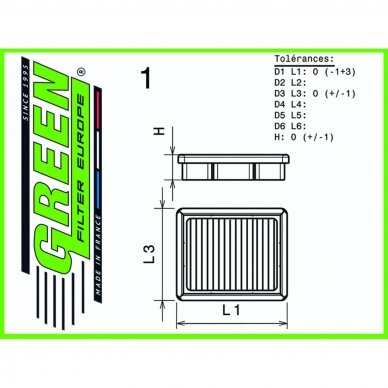 GREEN FILTER pakaitinis filtras Peugeot Citroen Suzuki 1.4 HDI 1.6 HDI GREEN FILTER pakaitinis filtras Peugeot Citroen Suzuki 1.4 HDI 1.6 HDI