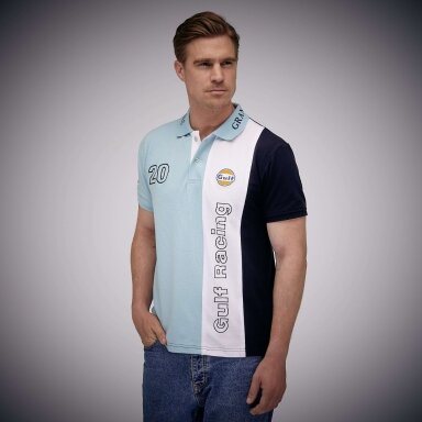 GULF Monza mėlyna polo marškinėliai vyrams