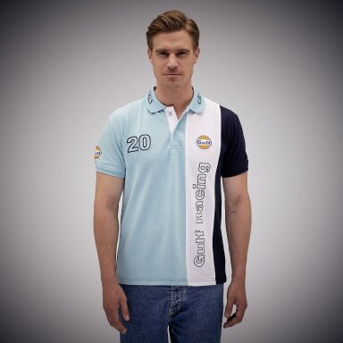 GULF Monza mėlyna polo marškinėliai vyrams