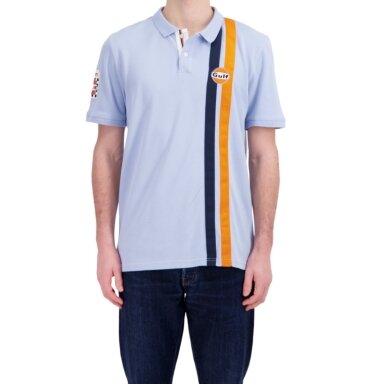 GULF Timeless History mėlyna polo marškinėliai vyrams GUF24_PLH_TLB