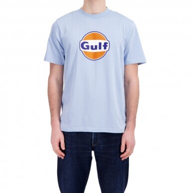 GULF mėlynos spalvos logotipu puoštas marškinėlis vyrams GUF24_TSH_LOB GULF mėlynos spalvos logotipu puoštas marškinėlis vyrams GUF24_TSH_LOB