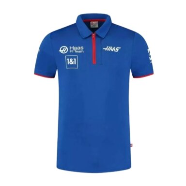 HAAS F1 TEAM mėlyna polo marškinėliai vyrams