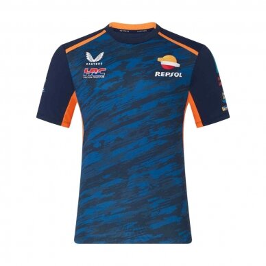 HONDA Castore Team Repsol mėlyna marškinėliai vyrams HON24_TSH_TEA HONDA Castore Team Repsol mėlyna marškinėliai vyrams HON24_TSH_TEA