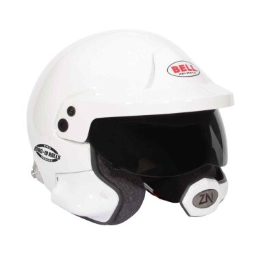 BELL MAG 10 RALLY PRO FIA 8856 2024 SA2020 Hans White Jet šalmas
