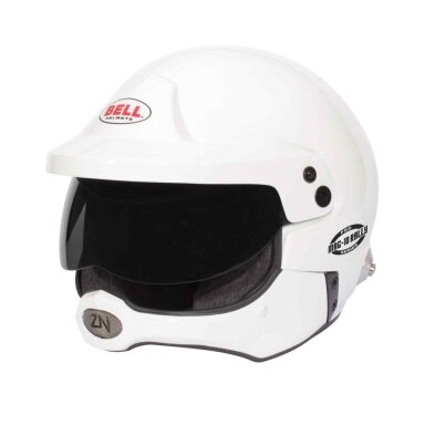 BELL MAG 10 RALLY PRO FIA 8856 2024 SA2020 Hans White Jet šalmas