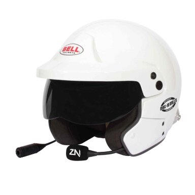 BELL MAG 10 RALLY SPORT FIA 8859 2024 Hans White Jet šalmas