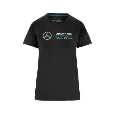 Moteriškas marškinėlis su juodu MERCEDES AMG logotipu