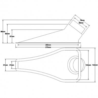 REVOTEC NACA viengubas tiesus juodas šoninis aušinimo gaubtas 63/76 mm – 275 x 144 x 98 mm 2 REVOTEC NACA viengubas tiesus juodas šoninis aušinimo gaubtas 63/76 mm – 275 x 144 x 98 mm 2