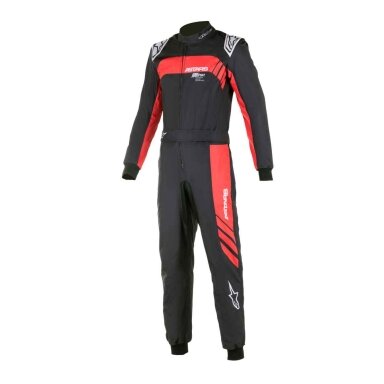 ALPINESTARS KMX 9 V3 GRAPHIC 3 FIA 8877 2022 Juoda raudona kartingo kombinezonas