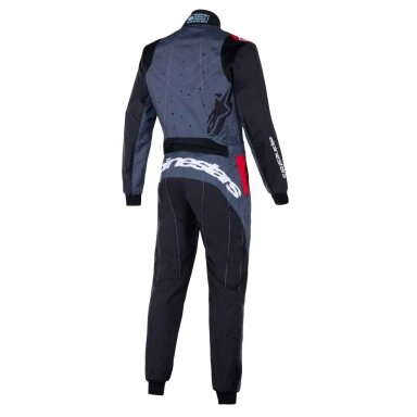 ALPINESTARS KMX 9 V3 GRAPHIC 6 FIA 8877 2022 Antracito juodos spalvos raudonas kartingo kostiumas