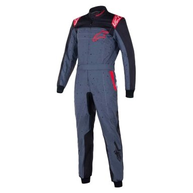 ALPINESTARS KMX 9 V3 GRAPHIC 6 FIA 8877 2022 Antracito juodos spalvos raudonas kartingo kostiumas
