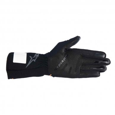 ALPINESTARS TECH 1 KX V4 FIA 8877 2022 Juodos ir oranžinės spalvos kartingo pirštinės 1
