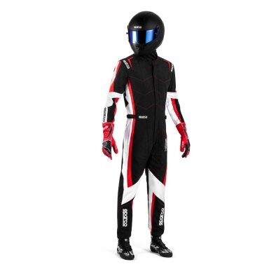 Kombinuotas kartingo „Sparco Curb Advanced FIA 8877 2022“ juoda raudona spalva Kombinuotas kartingo „Sparco Curb Advanced FIA 8877 2022“ juoda raudona spalva