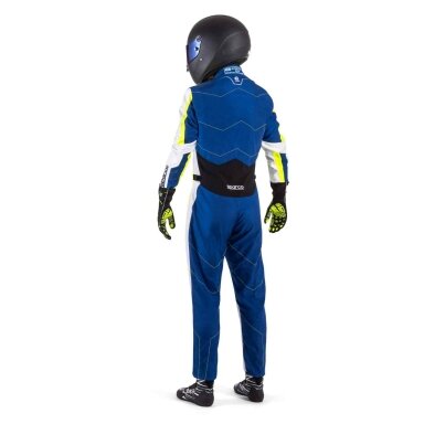 Kombinuotas kartingo „Sparco Curb Advanced FIA 8877 2022“ mėlyna geltona spalva Kombinuotas kartingo „Sparco Curb Advanced FIA 8877 2022“ mėlyna geltona spalva