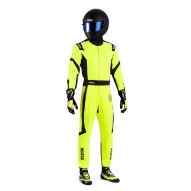 SPARCO THUNDER ADVANCED FIA 8877 2022 Kartingo kostiumas geltonos ir juodos spalvos