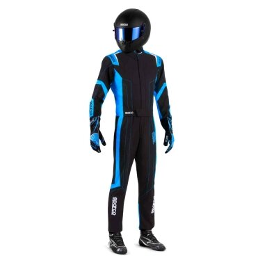 Kombinuotas kartingo „Sparco Thunder Advanced FIA 8877 2022“ juodas cianas