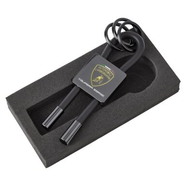 LAMBORGINI guminis juodas raktų pakabukas