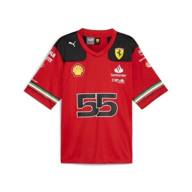 Marškinėliai FERRARI Carlos Sainz Football raudoni marškinėliai vyrams