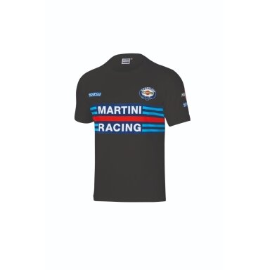 Juoda MARTINI RACING marškinėliai vyrams