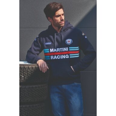MARTINI RACING mėlyna vyriška džemperis su gobtuvu