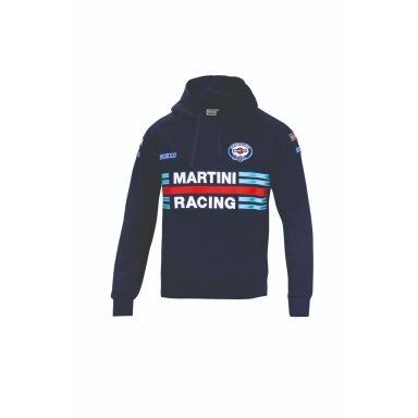 MARTINI RACING mėlyna vyriška džemperis su gobtuvu