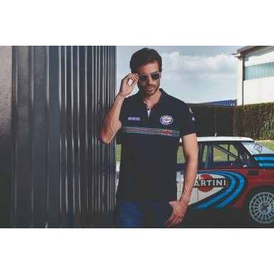 MARTINI RACING replica juodi polo marškinėliai vyrams