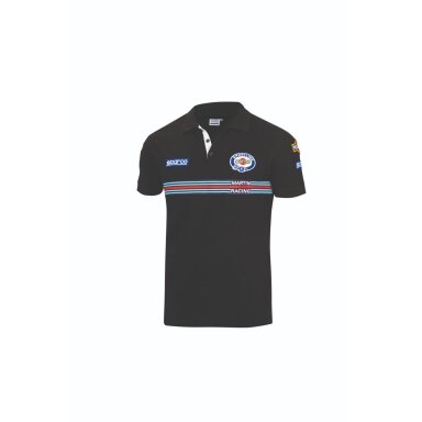 MARTINI RACING replica juodi polo marškinėliai vyrams