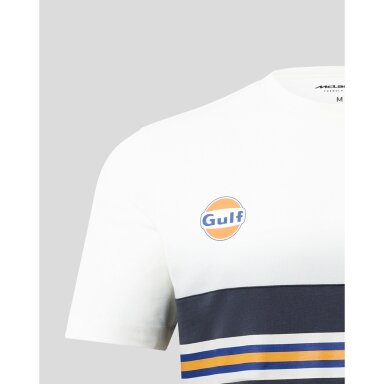 MCLAREN Gulf Core marginti balti marškinėliai vyrams