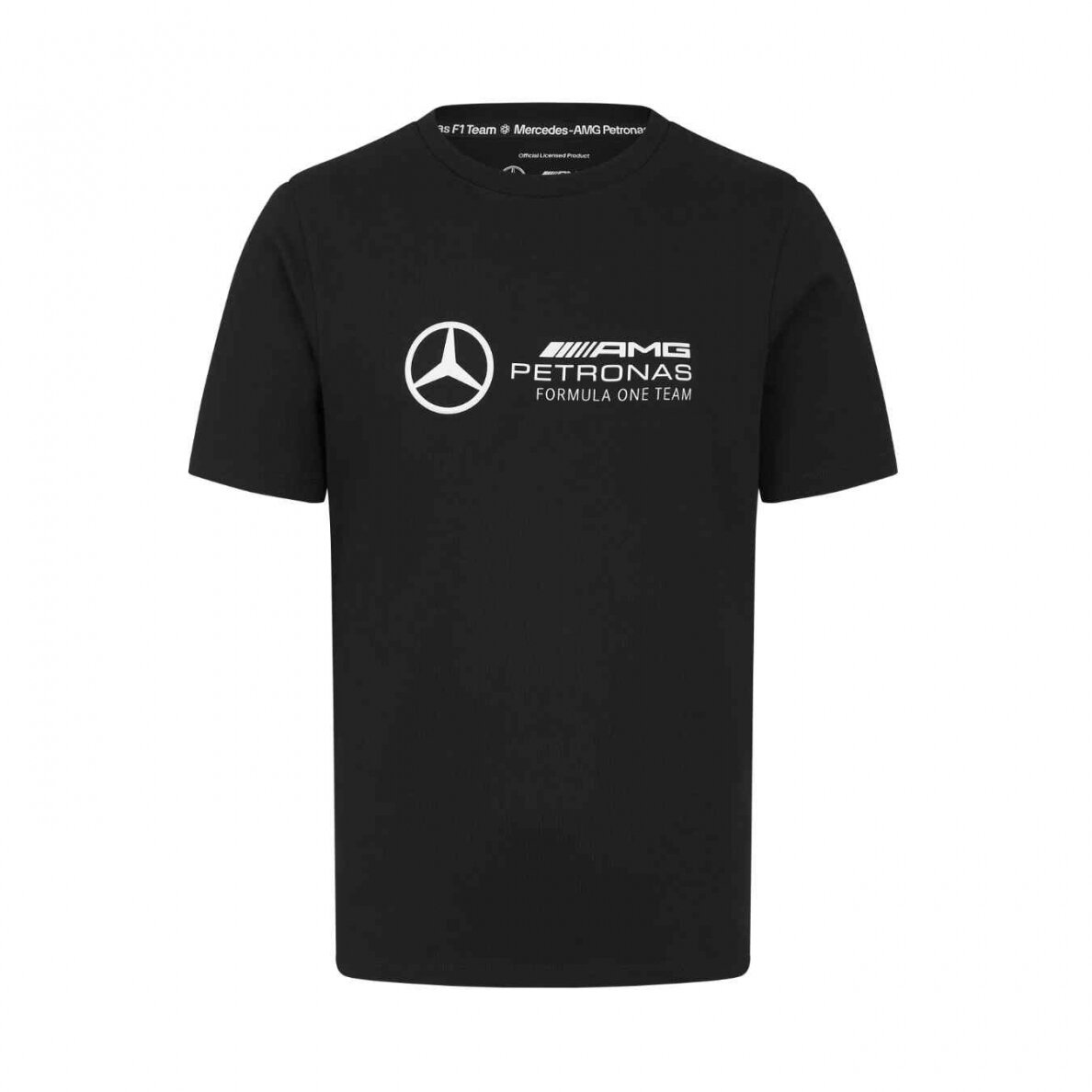MERCEDES AMG juodos spalvos logotipu puoštas marškinėlis vyrams MGP24_TSH_LOG MERCEDES AMG juodos spalvos logotipu puoštas marškinėlis vyrams MGP24_TSH_LOG