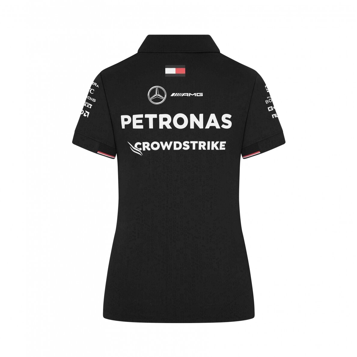 MERCEDES AMG komandos juoda polo marškinėliai moterims MGP24_PLF_TEA 1 MERCEDES AMG komandos juoda polo marškinėliai moterims MGP24_PLF_TEA 1